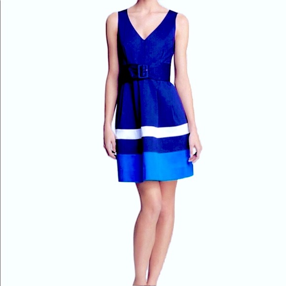 kate spade Dresses & Skirts - KATE SPADE FIT AND FLARE HIGH WAIST DRESS BLUE AND WHITE EASTER OUTFIT